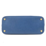 Prada Logo Leather 2Way Bag Shoulder Bag Bluette Blue 1BA837