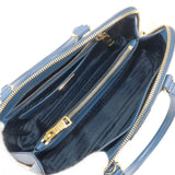 Prada Logo Leather 2Way Bag Shoulder Bag Bluette Blue 1BA837