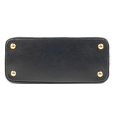 Prada Logo Leather 2Way Hand Bag Shoulder Bag NERO Black BL0838