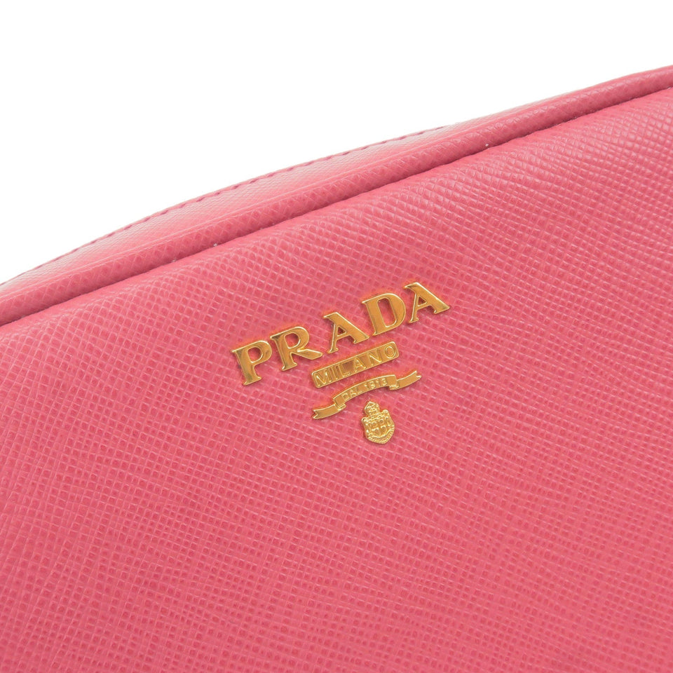 Prada Logo Leather Crossbody Shoulder Bag Pink 1N1674