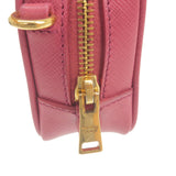 Prada Logo Leather Crossbody Shoulder Bag Pink 1N1674