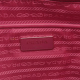 Prada Logo Nylon Leather Ruck Sack Back Pack Bag Pink BZ0032