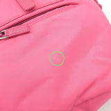 Prada Logo Nylon Leather Ruck Sack Back Pack Bag Pink BZ0032