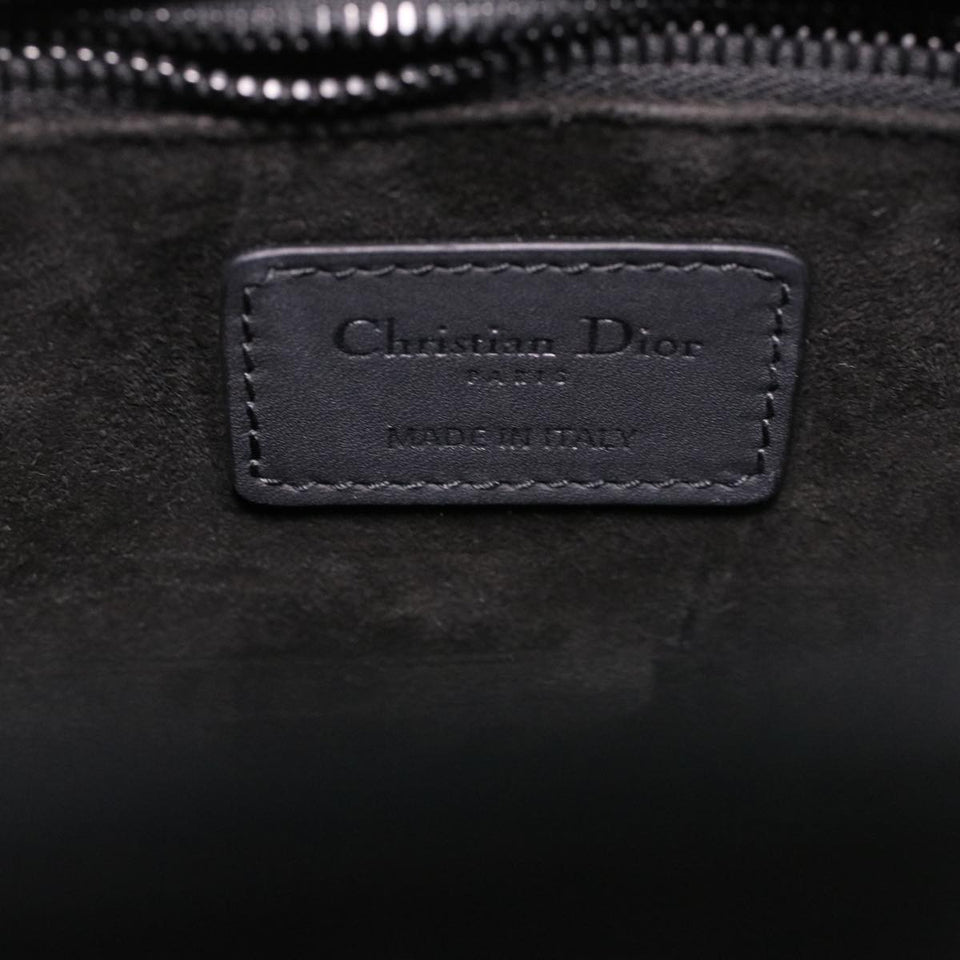 CHRISTIAN DIOR Canage Lady Dior Hand Bag Calfskin Black M0566SLOI  36776A