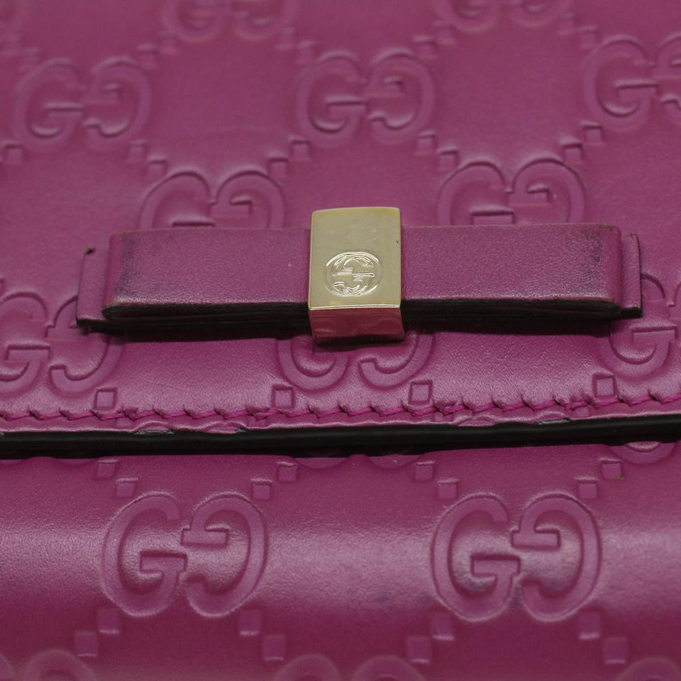 GUCCI ssima Long Wallet Pink 388679  36795