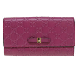 GUCCI ssima Long Wallet Pink 388679  36795