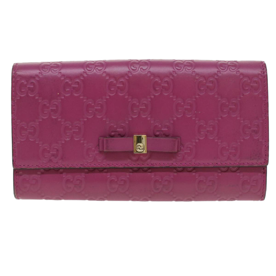 GUCCI ssima Long Wallet Pink 388679  36795