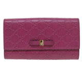 GUCCI ssima Long Wallet Pink 388679  36795