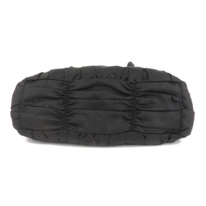 Prada Logo Nylon Leather 2Way Bag Hand Bag Black NERO BN1407