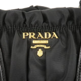 Prada Logo Nylon Leather 2Way Bag Hand Bag Black NERO BN1407