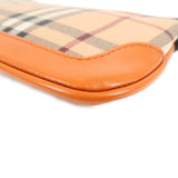 BURBERRY Nova Plaid PVC Leather Shoulder Bag Beige Orange 3888914