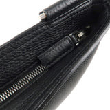 Prada Logo Leather Shoulder Bag Hand Bag Black 2VH019