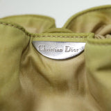 CHRISTIAN DIOR Maris Pearl Hand Bag Nylon Khaki  37035