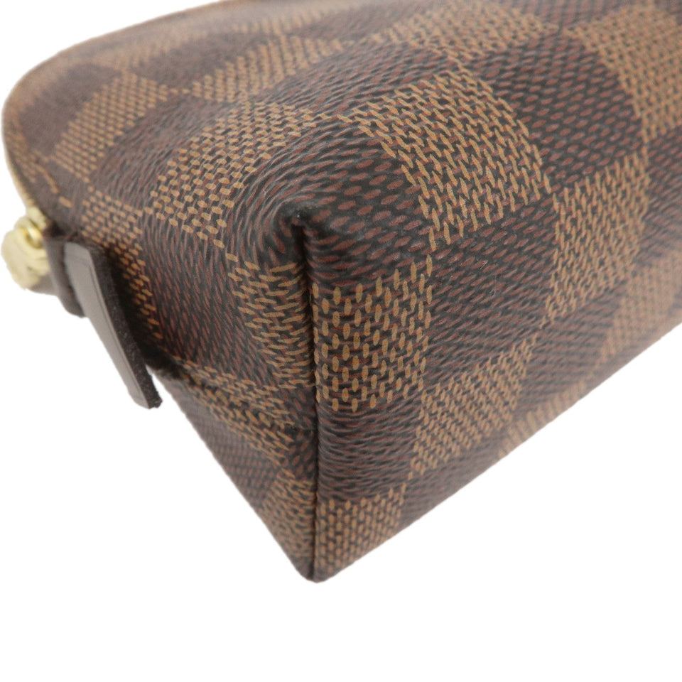 Louis Vuitton Damier Pochette Cosmetic Pouch Brown N47516