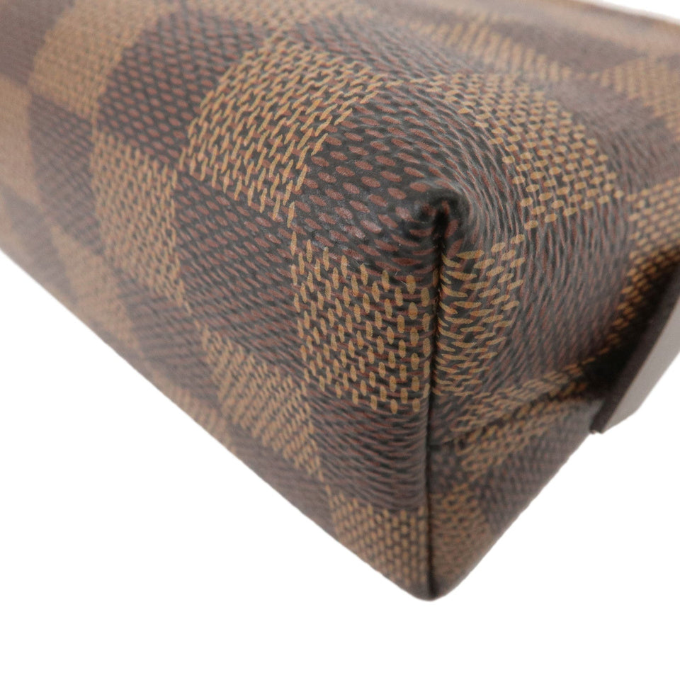 Louis Vuitton Damier Pochette Cosmetic Pouch Brown N47516