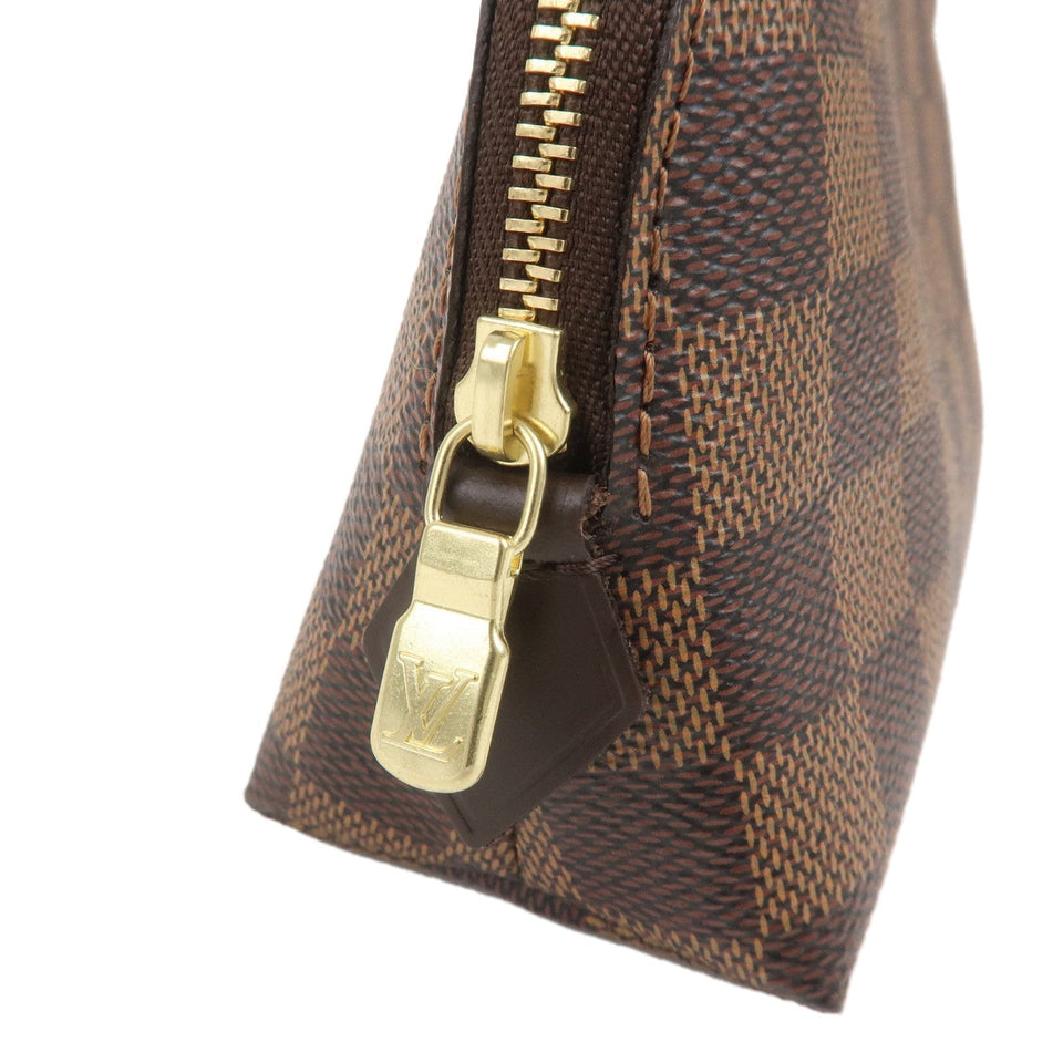 Louis Vuitton Damier Pochette Cosmetic Pouch Brown N47516