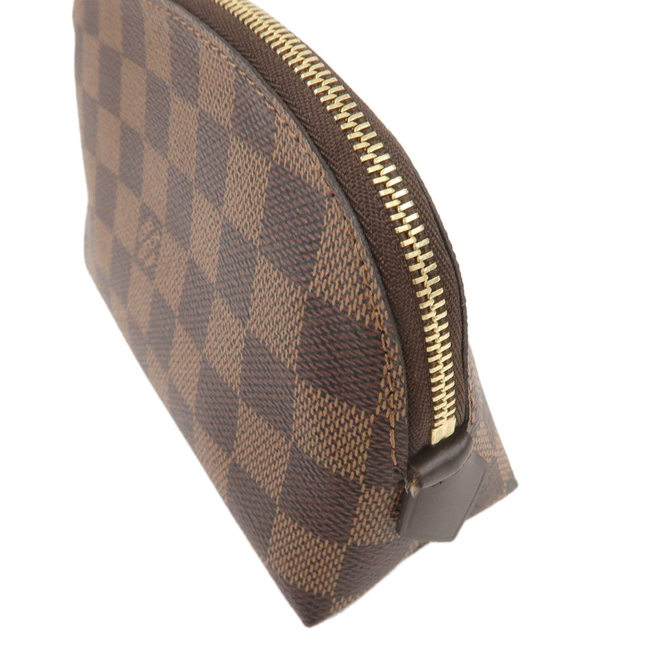Louis Vuitton Damier Pochette Cosmetic Pouch Brown N47516