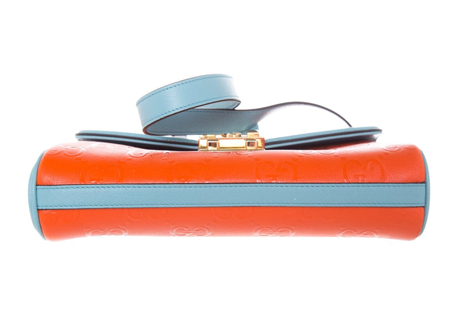 Gucci Orange & Blue Medium GG Aria Collection Cross-Body