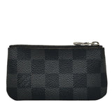 Louis Vuitton Damiere Graphite Poschet Crane Coin Case N60155 Black PVC Leather Men Louis Vuitton