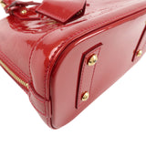 Louis Vuitton Monogram Vernis Alma BB 2Way Shoulder Bag Red M91606