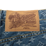 Louis Vuitton Monogram Denim Denim Pants Half Pants Blue RW051B
