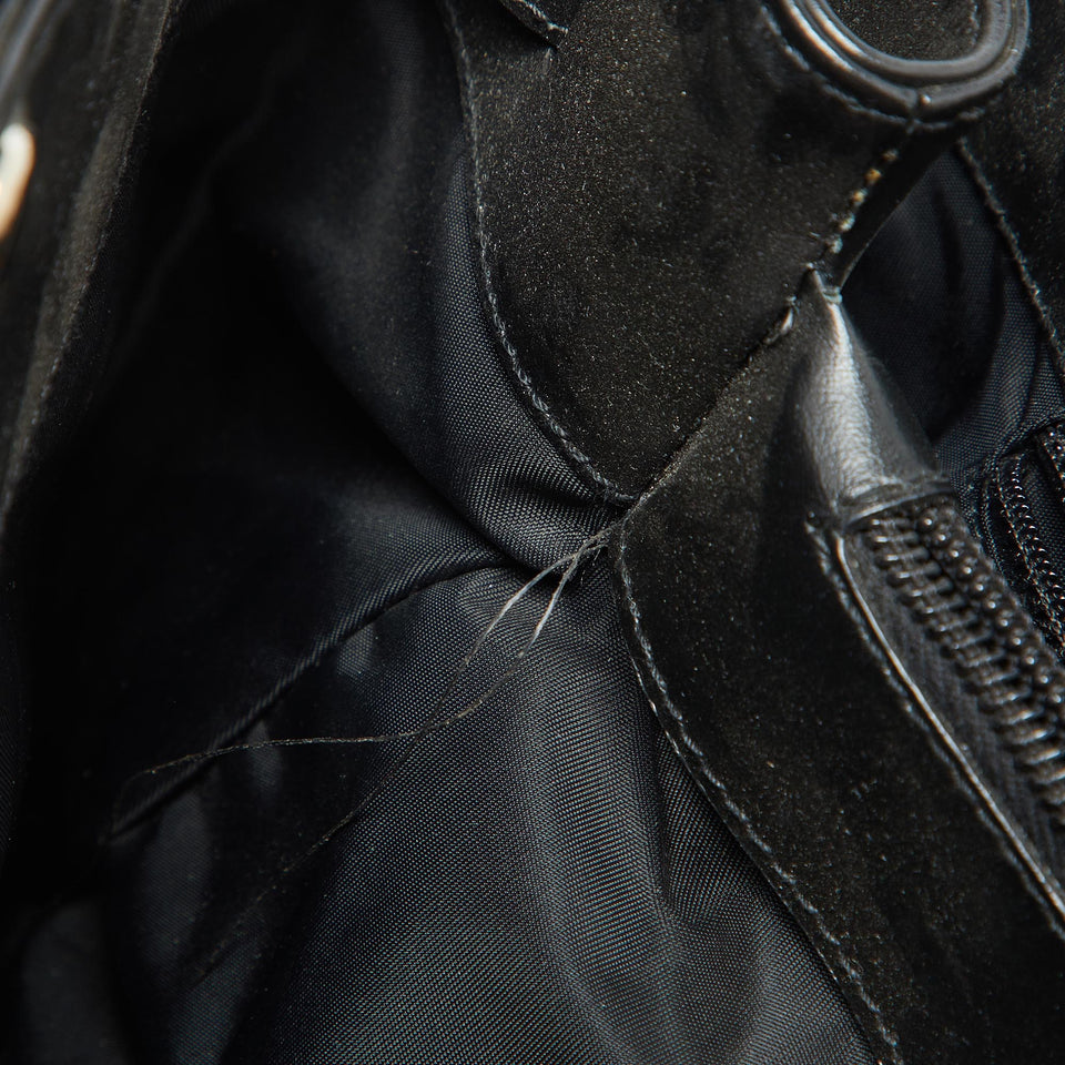 Dior Black Oblique Canvas And Leather Belt Jean Pocket Bag