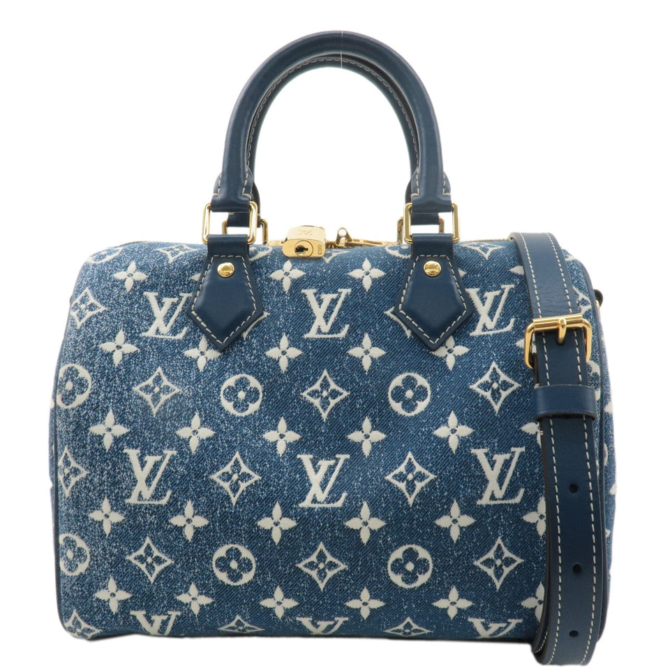 LOUIS VUITTON Monogram Denim Speedy Bandouliere 25 2Way Bag M59609