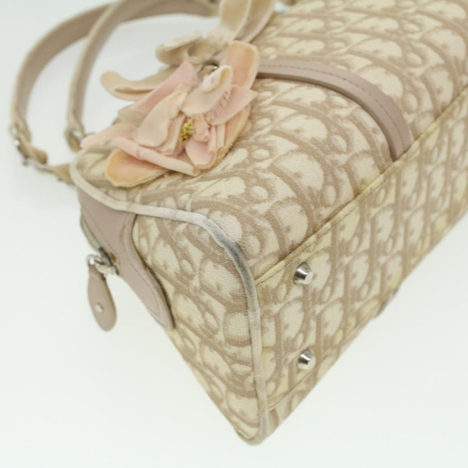 CHRISTIAN DIOR trotter romantic Flower Shoulder Bag Beige 03-BO-1025  37747