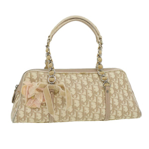 CHRISTIAN DIOR trotter romantic Flower Shoulder Bag Beige 03-BO-1025  37747