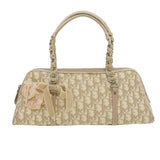 CHRISTIAN DIOR trotter romantic Flower Shoulder Bag Beige 03-BO-1025  37747