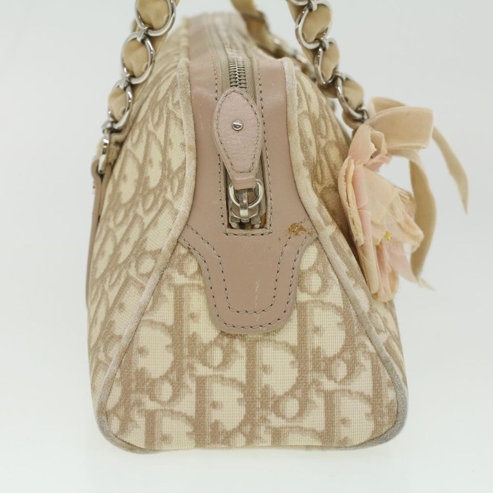 CHRISTIAN DIOR trotter romantic Flower Shoulder Bag Beige 03-BO-1025  37747