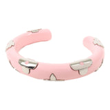 Louis Vuitton Jonc Daily Monogram Bangle M Pink Silver M63113