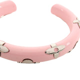 Louis Vuitton Jonc Daily Monogram Bangle M Pink Silver M63113