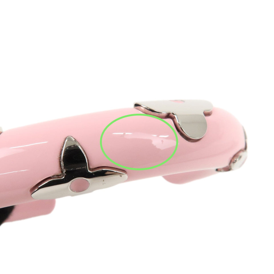 Louis Vuitton Jonc Daily Monogram Bangle M Pink Silver M63113