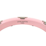 Louis Vuitton Jonc Daily Monogram Bangle M Pink Silver M63113