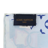 Louis Vuitton Monogram Confidential Silk 100% Scarf Blue M76347