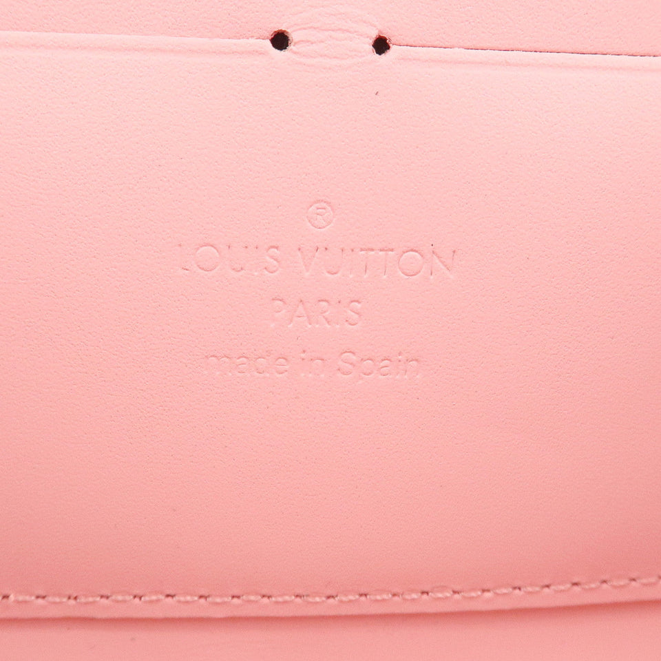 Louis Vuitton Monogram Vernis Jungle Dot Zippy Wallet Pink M41912
