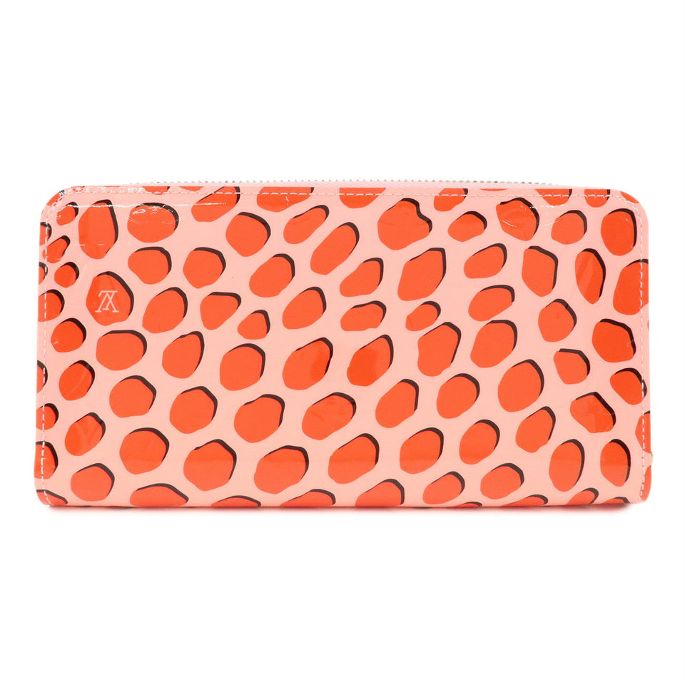 Louis Vuitton Monogram Vernis Jungle Dot Zippy Wallet Pink M41912