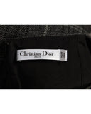 Dior Plaid Pencil Midi Skirt in Grey Wool