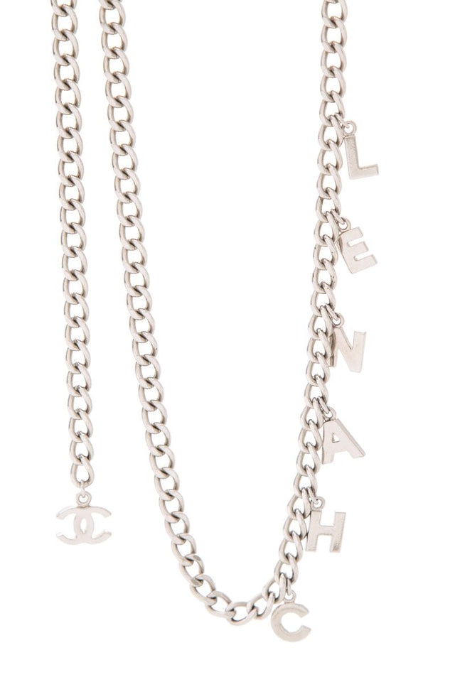 Chanel 2006 Silver Chain Letter Charm Belt