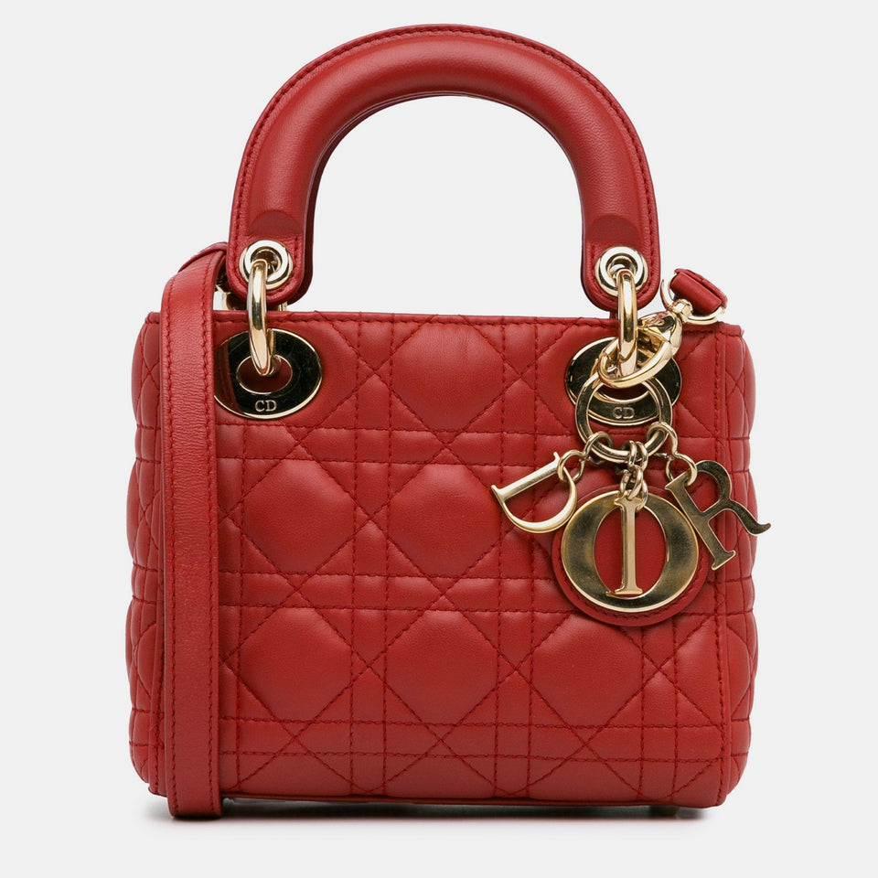 Mini Cannage Lambskin Lady Dior