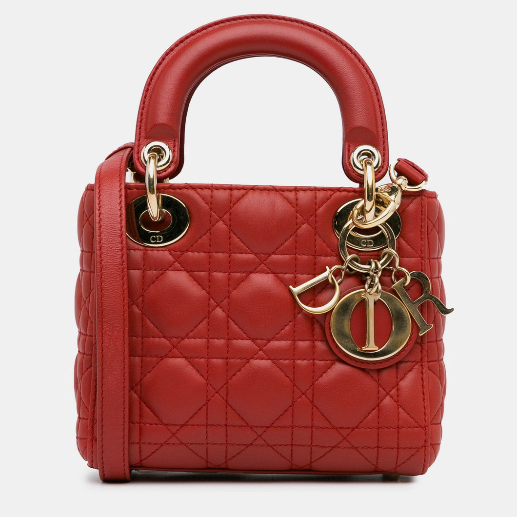 Mini Cannage Lambskin Lady Dior