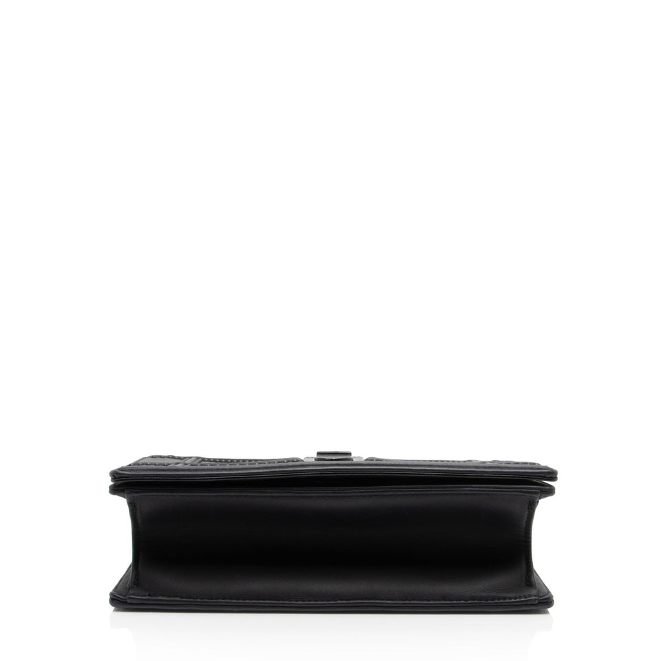 Dior Matte Calfskin Studded Diorama Small Shoulder Bag