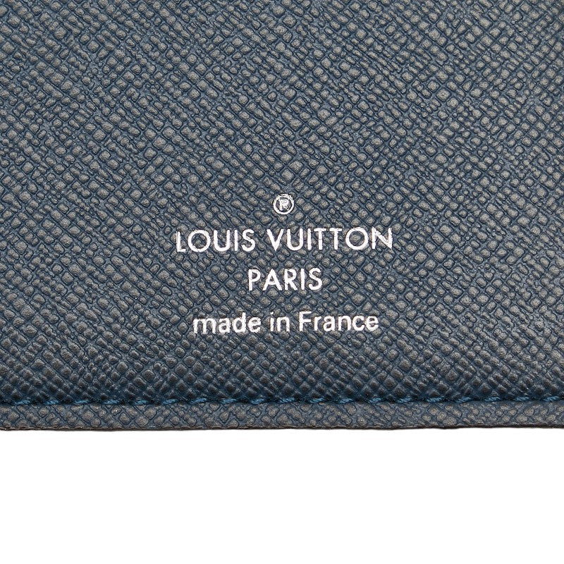 ルイ ヴィトン タイガ ポルトフォイユ ブラザ 長財布 M30502 ネイビー レザー メンズ LOUIS VUITTON 【中古】｜【銀座パリス】　楽天市場店