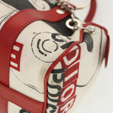 CHRISTIAN DIOR Hardcore Boston Bag Canvas White Red BO B 0024  39290