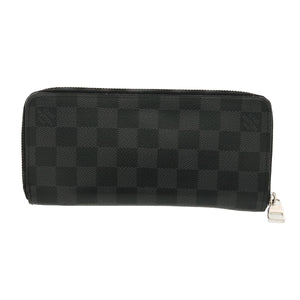 LOUIS VUITTON Damier Graphite Zippy Wallet Vertical N63095 LV Auth 39379