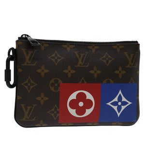 Louis Vuitton Pochette Zippée  Canvas Clutch Bag