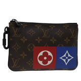 Louis Vuitton Pochette Zippée  Canvas Clutch Bag