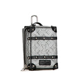Silver Louis Vuitton Monogram Taurillon Soft Trunk Bag Charm and Key Holder