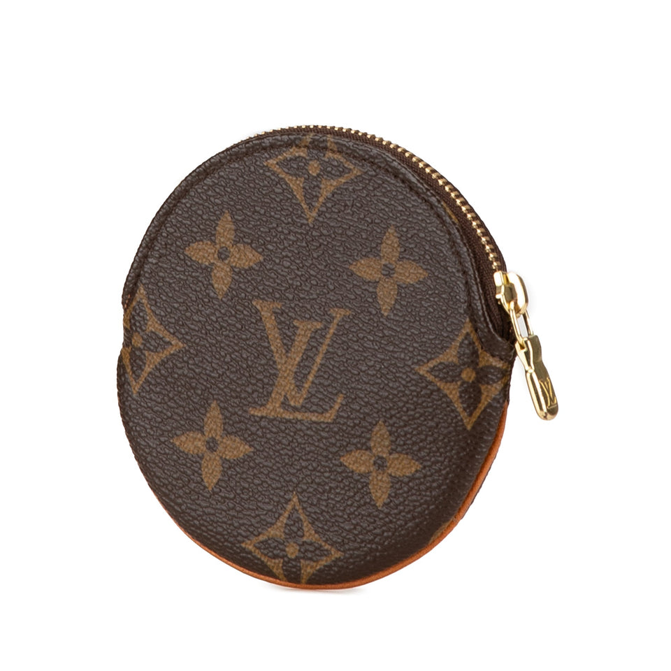 Brown Louis Vuitton Monogram Porte Monnaie Coin Pouch